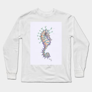 Seahorse drawing Long Sleeve T-Shirt